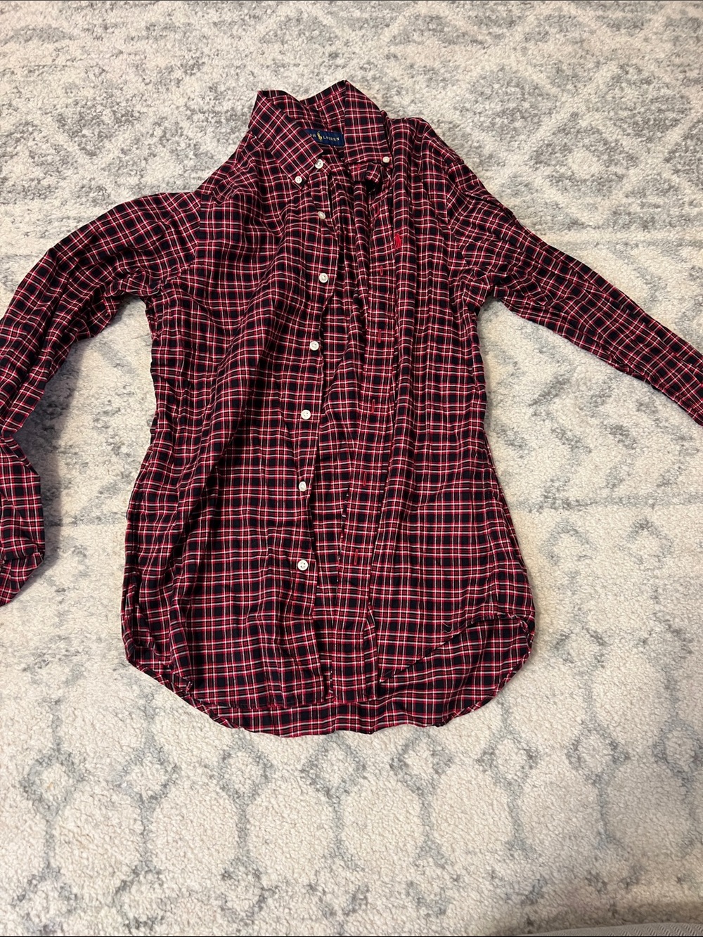 Ralph Lauren Red Plaid Button-Down Shirt